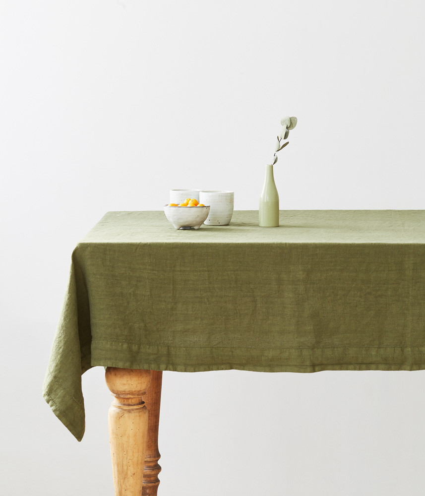 Martini Olive Tablecloth - Linen Tales